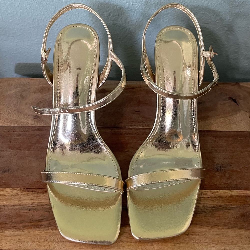 Elegant Gold Women's Heels